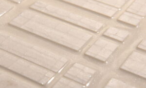 Textured Resin Art Panel with Geometric Design