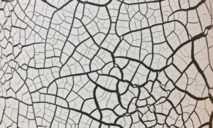 Cracked White Liquid Metal Sheet