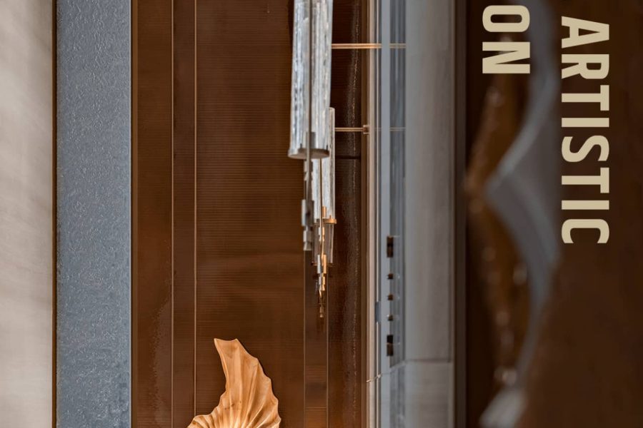 Luxsurface Wall Paneling At Reception Desk-1-luxface.com