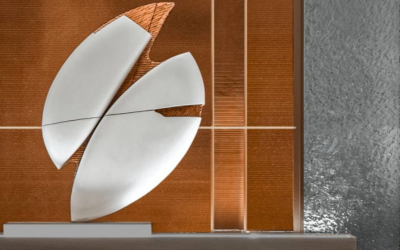 Luxsurface Wall Paneling At Reception Desk-3-luxface.com